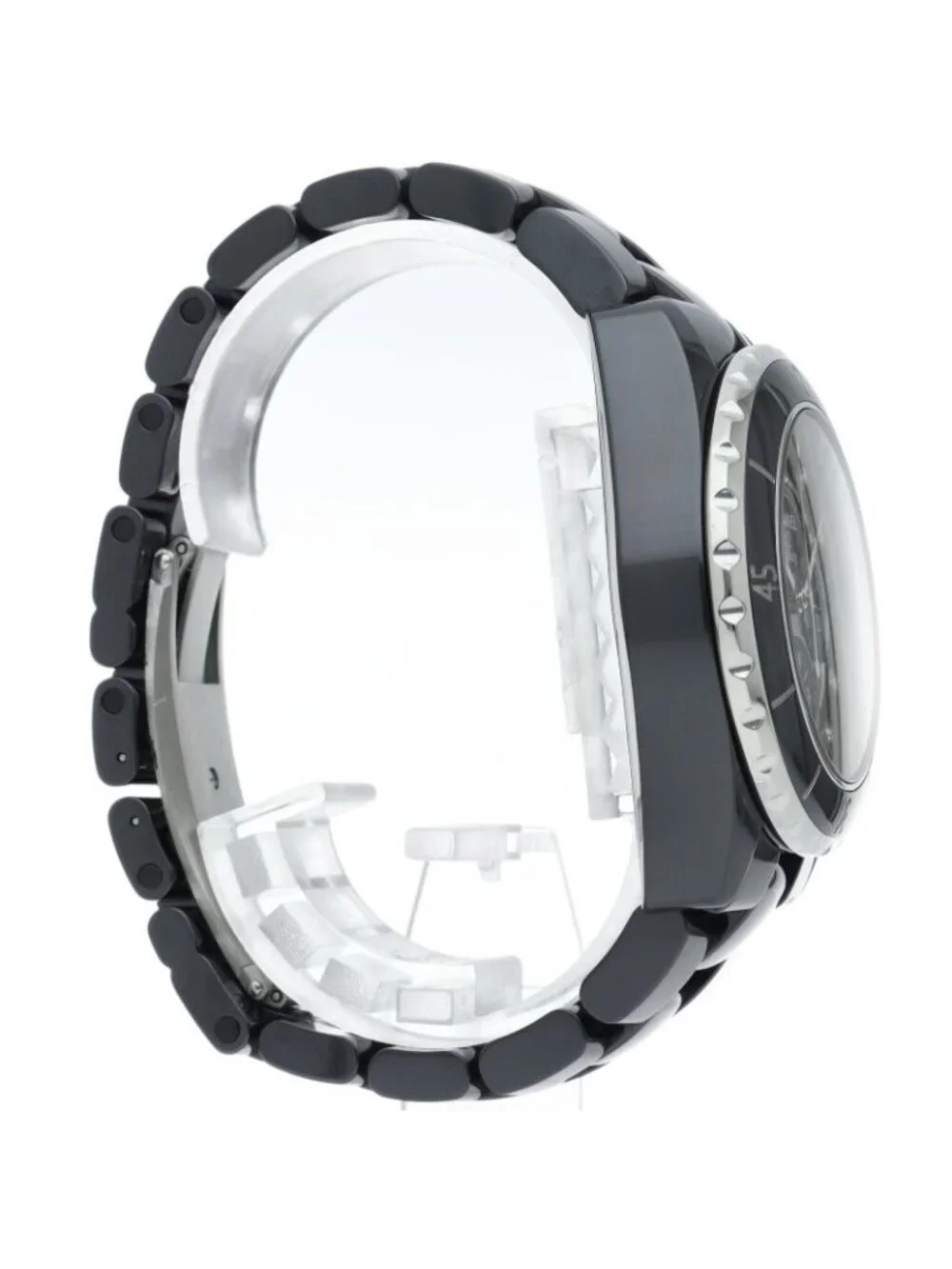 Chanel Watch 41 Chronograph Diamond Ceramic Black